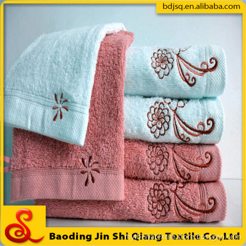 Wholesale Custom Embroidery Logo Bright Color Face Towel 100% Cotton, Towel Sale